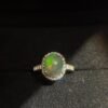 Natural Opal Ring – 10mm x 8mm Round Opal with Stunning Fireplay, Set in 925 Sterling Silver | Dazzling Fine Jewelry - 图片 5