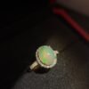 Natural Opal Ring – 10mm x 8mm Round Opal with Stunning Fireplay, Set in 925 Sterling Silver | Dazzling Fine Jewelry - 图片 4