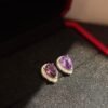 Authentic 2 Carat Natural Amethyst – Featuring radiant 5mm x 7mm pear-shaped amethyst gemstones that showcase deep, mesmerizing purple hues. - 图片 3