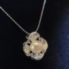 Natural Pearl Pendant Necklace for Women, 2 Carat Round Pearl, 925 Sterling Silver, Surrounded by Sparkling Cubic Zirconia – Elegant Fine Jewelry Gift - 图片 2