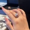 Natural Pearl Ring – 10mm Round Pearl Set in 925 Sterling Silver with Sparkling Zircon Accents | Elegant Fine Jewelry - 图片 2
