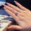 Natural Pearl Ring – 2.25 Carat Round Pearl in 925 Sterling Silver with Zircon Accents | Elegant Handmade Jewelry for Women - 图片 3