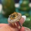 Natural Citrine Ring – 10 Carat Oval-Cut Citrine in 925 Sterling Silver with Sparkling Zircon Accents | Statement Fine Jewelry - 图片 4